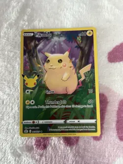 Pokemon Pikachu TCG Holo Card Celebrations 005/025 25th Anniversary Edition - Image 1