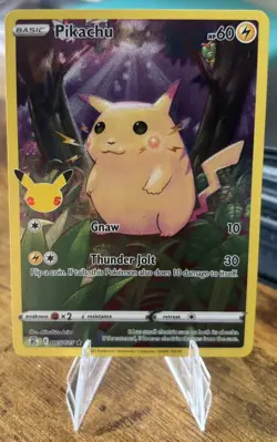 Pokemon Pikachu TCG Full Art Card 005/025 25th Anniversary Celebrations - Image 1