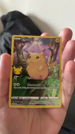 Pokemon Pikachu TCG Full Art Card 005/025 25th Anniversary Celebrations - Image 4