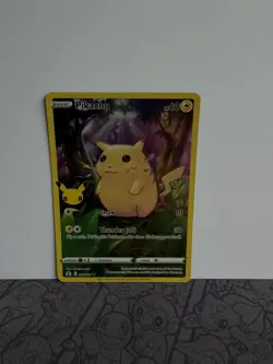 Pokemon Pikachu TCG Full Art Card 005/025 Celebrations 25th Anniversary Edition - Image 1