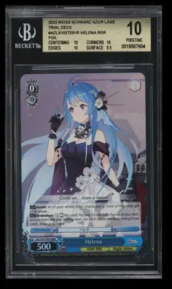 2023 Azur Lane Trial Deck Helena BGS Pristine 10 English #AZLS102TE01R RRR Foil - Image 1