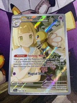 Lillie's Ribombee 164/159 Pokemon Journey Together Illustration Rare NM/Mint - Image 1