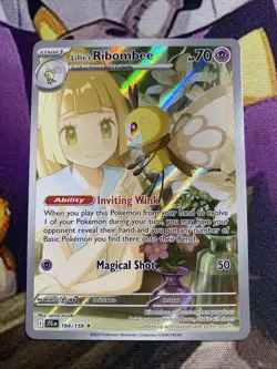 Lillie's Ribombee 164/159 Pokemon Journey Together Illustration Rare NM/Mint - Image 2