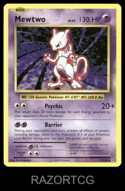 MEWTWO 51/108 R EVOLUTIONS POKEMON NM/M - Image 1