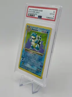 1999 POKEMON BASE SET SHADOWLESS HOLO #2 BLASTOISE PSA 4 - Image 4