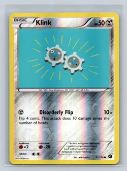 Pokemon TCG - Steam Siege - Klink - 71/114 - Reverse Holo (LP) - Image 1