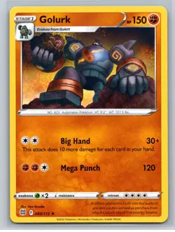 Pokemon TCG - SWSH09: Brilliant Stars #083/172 Golurk - Image 1