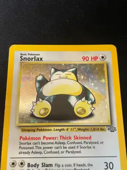 Snorlax 11/64 Jungle Holo Rare Pokemon Card WOTC Vintage MP - Image 3