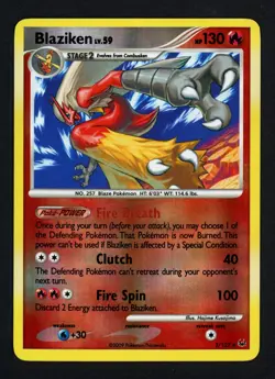 Blaziken 3/127 Reverse Platinum Rare Pokemon TCG - Image 1