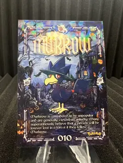 Murkrow #10 - Cracked Ice Holo - Prisma Trick or Treat Cards - Pokemon - Image 1