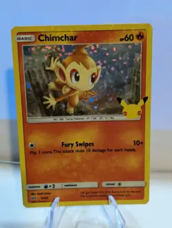 2021 Pokemon 25th Anniversary Mcdonalds Promo Holo Chimchar 12/25 - Image 1