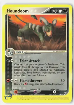 Houndoom 34/97 Uncommon Dragon Pokemon Lightly Played Atsuko Nishida - Image 1