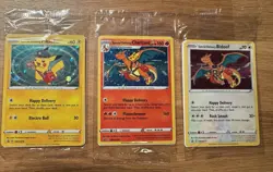 NEW-Pokemon TCG Special Delivery Promo Complete SET (Pikachu/Charizard/Bidoof) - Image 1