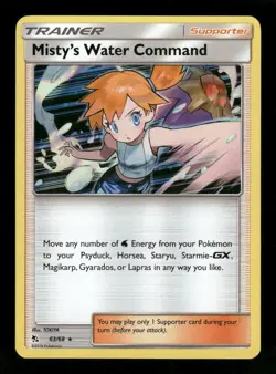 MISTY'S WATER COMMAND 63/68 HOLO RARE HIDDEN FATES POKEMON NM - Image 1