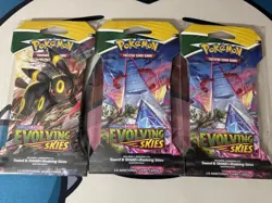 POKEMON - EVOLVING SKIES - LOT of THREE (3) | SLEEVED BOOSTER PACKS - Image 1