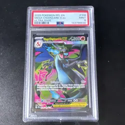 Pokemon TCG 2025 Phantasmal Flames Mega Charizard X ex 109/99 Holo PSA 9 - Image 1