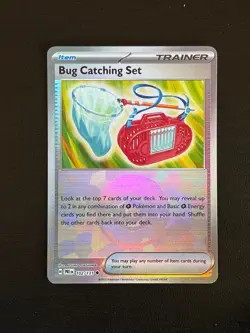 Bug Catching Set (Poke Ball) 102/131 Prismatic Evolutions Pokemon Holo LP - Image 1