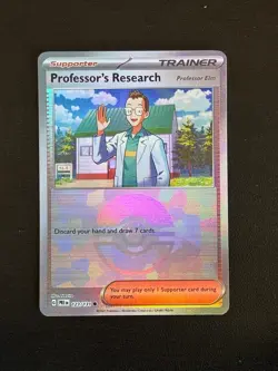 Professor's Research (Poke Ball) 123/131 Holo Prismatic Evolutions Pokemon LP - Image 1