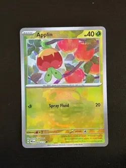 Applin (Master Ball Pattern) 009/131 Holo Prismatic Evolutions Pokemon Holo LP - Image 1