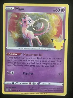 Pokemon Mew #011/025 Holo Rare Celebrations 25th Anniversary NM - Image 1