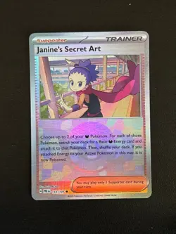 Janine's Secret Art (Poke Ball) 112/131 Prismatic Evolutions Pokemon Holo LP - Image 1
