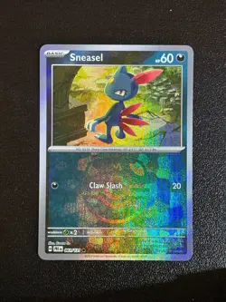 Sneasel (Master Ball Pattern) 061/131 Holo Prismatic Evolutions Pokemon Holo LP - Image 1