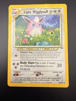 Light Wigglytuff 54/105 DMG Uncommon Neo Destiny 2002 Pokemon TCG - Image 1