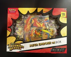 Pokemon TCG Mega Evolution Ascended Heroes Mega Emboar ex Box - Sealed - Image 1