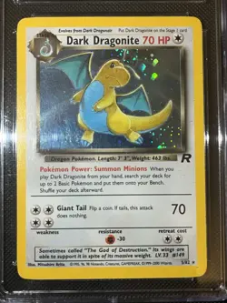 Pokemon Dark Dragonite 5/82 CGC 8.5+ Holo Rare Head Swirl - Image 4