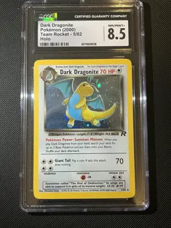 Pokemon Dark Dragonite 5/82 CGC 8.5+ Holo Rare Head Swirl - Image 5