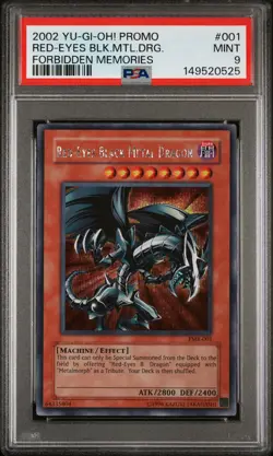 2002 YU-GI-OH! FMR-FORBIDDEN MEMORIES PROMO RED-EYES BLACK METAL DRAGON PSA 9 - Image 1