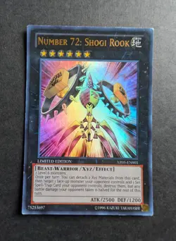 Yugioh Number 72 Shogi Rook YZ05-EN001 Limited Edition Ultra Rare Played - Image 1