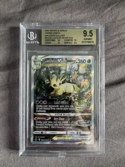 BGS 9.5 Leafeon Vstar Full Art Crown Zenith GG35/GG70 - Image 1