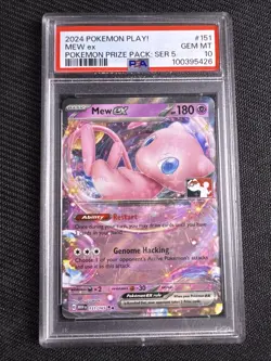 PSA 10 POKEMON PLAY! 2024 - 2025 MEW EX PRIZE FULL ART HOLO #151 ENGLISH - Image 1