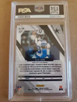 2023 Panini Phoenix CeeDee Lamb #59 SP BLACK SEISMIC /10 PSA 10 MINT Cowboys !! - Image 2
