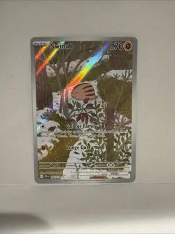 The Pokemon Company Swinub Illustration Rare Full Art Holo 165/159 SV09 Card - Image 1