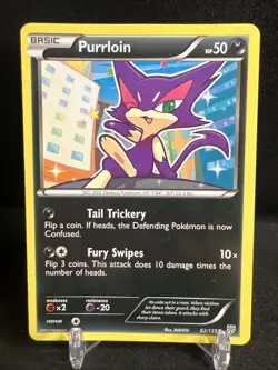 Purrloin 82/135 Black & White Plasma Storm Pokemon Card - Image 1
