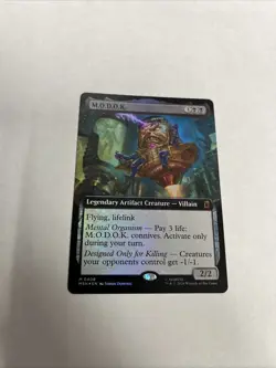 M.O.D.O.K Extended Art Foil Superheroes Card #0408 MTG LP - Image 1