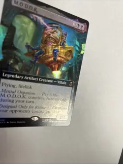 M.O.D.O.K Extended Art Foil Superheroes Card #0408 MTG LP - Image 2