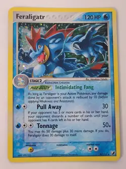Feraligatr #4/115 EX Unseen Forces Holo Pokemon Card 2005 LP - Image 1