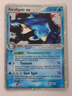 Feraligatr ex 103/115 EX Unseen Forces 2005 Holo Rare Pokemon Card TCG LP - Image 1