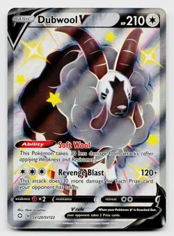 Pokemon TCG Dubwool V Shiny Ultra Rare Holo Card SV120/SV122 - Image 1