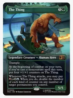MTG - Marvel Super Heroes - The Thing - Borderless NM Commander 0004 Non-Foil - Image 1