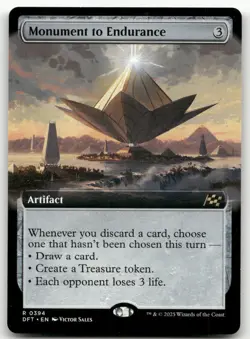 Monument to Endurance (Extended Art) #394 (NM) Aetherdrift DFT Magic MTG - Image 1