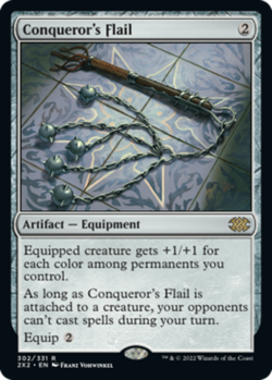 1x Conqueror's Flail MTG - Double Masters 2022 - Light Play - Image 1