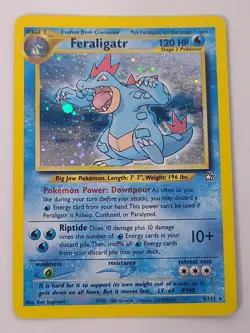 2001 Pokemon Neo Genesis Unlimited Feraligatr 5/111 Holo Rare LP - Image 1