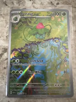 Pokemon TCG Ivysaur 167/165 SV 151 Illustration Scarlet Violet Holo Card - Image 1