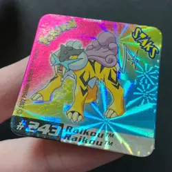 4 X Pokemon Staks Magnets Raikou Entei Zapdos Moltres Legendary #243 SHINY RARE - Image 3