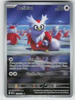 Delibird 152/132 Illustration Rare Mega Evolution Pokemon Holo Near Mint - Image 1