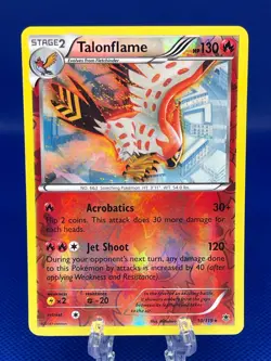 Pokemon TCG Talonflame XY Phantom Forces 10/119 Reverse Holo English 2014 NM - Image 1